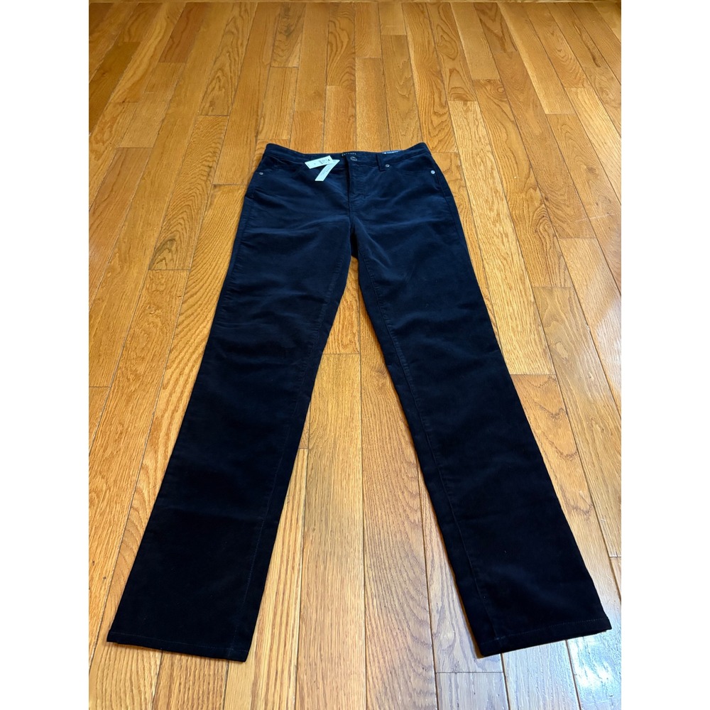 Talbots Navy Blue Straight Leg Corduroy Pants High Waist Slimming Size 4 NWT